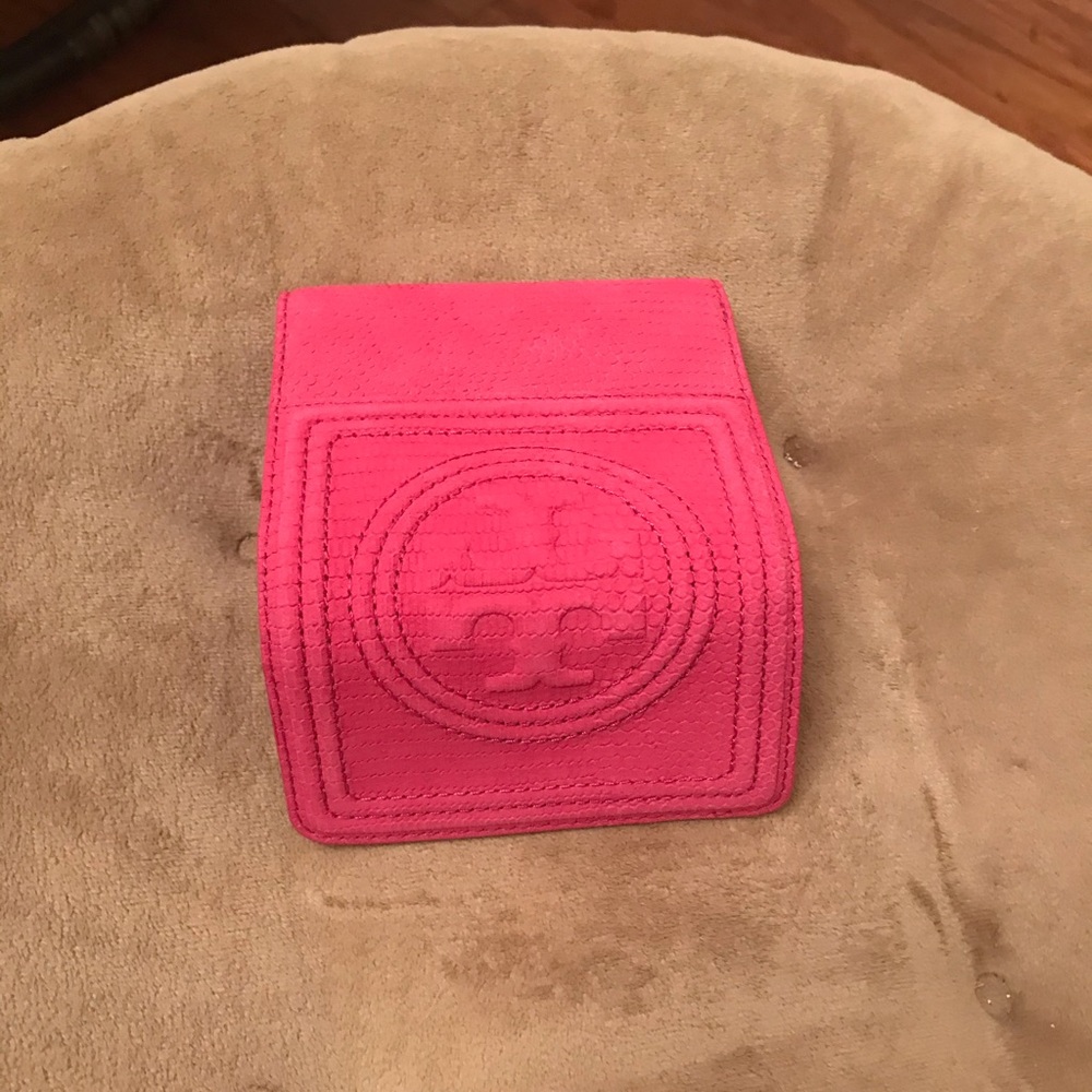 Tory Burch Fleming Snake Mini Wallet